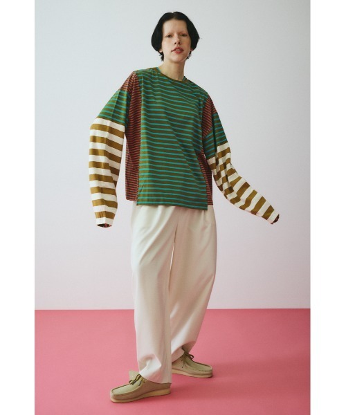 HeRIN.CYE（ヘリンドットサイ）の「Patchwork cut tops　　パッチワークカットトップス（Tシャツ/カットソー・レディース・レッド系その他/グリーン系その他2・FREE）」の13枚目の写真