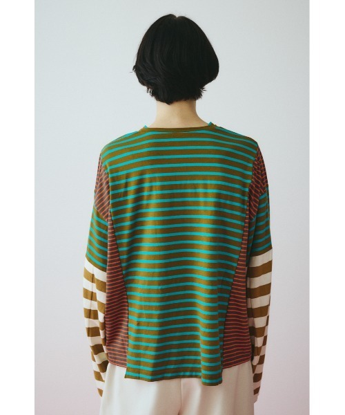 HeRIN.CYE（ヘリンドットサイ）の「Patchwork cut tops　　パッチワークカットトップス（Tシャツ/カットソー・レディース・レッド系その他/グリーン系その他2・FREE）」の4枚目の写真