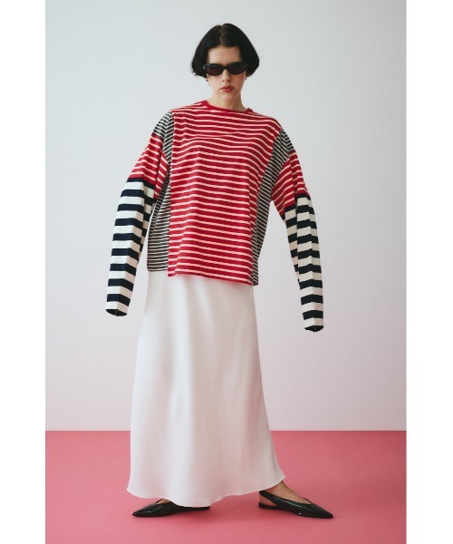 HeRIN.CYE（ヘリンドットサイ）の「Patchwork cut tops　　パッチワークカットトップス（Tシャツ/カットソー・レディース・レッド系その他/グリーン系その他2・FREE）」の5枚目の写真