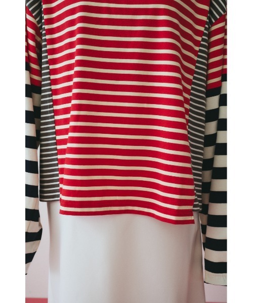 HeRIN.CYE（ヘリンドットサイ）の「Patchwork cut tops　　パッチワークカットトップス（Tシャツ/カットソー・レディース・レッド系その他/グリーン系その他2・FREE）」の10枚目の写真