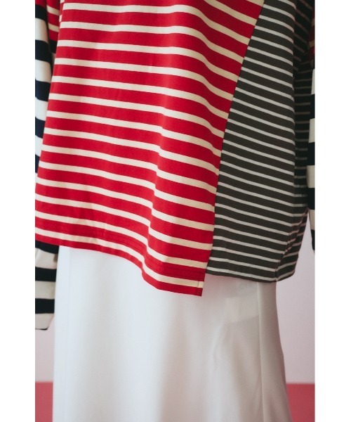 HeRIN.CYE（ヘリンドットサイ）の「Patchwork cut tops　　パッチワークカットトップス（Tシャツ/カットソー・レディース・レッド系その他/グリーン系その他2・FREE）」の11枚目の写真