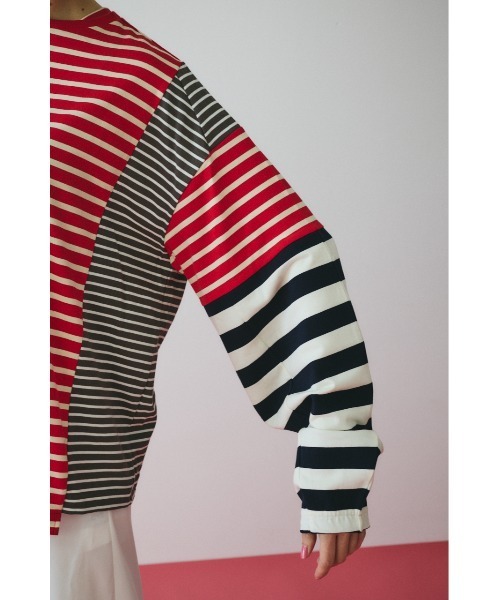 HeRIN.CYE（ヘリンドットサイ）の「Patchwork cut tops　　パッチワークカットトップス（Tシャツ/カットソー・レディース・レッド系その他/グリーン系その他2・FREE）」の12枚目の写真