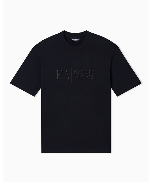 EMPORIO ARMANI（エンポリオアルマーニ）の「【エンポリオ アルマーニ】Icon Tシャツ インターロックジャージー 刺繍（Tシャツ/カットソー・メンズ・ベージュ系1/ネイビー/ベージュ系その他・X-SMALL/LARGE/X-LARGE/SMALL/MEDIUM/XX-LARGE）」の8枚目の写真