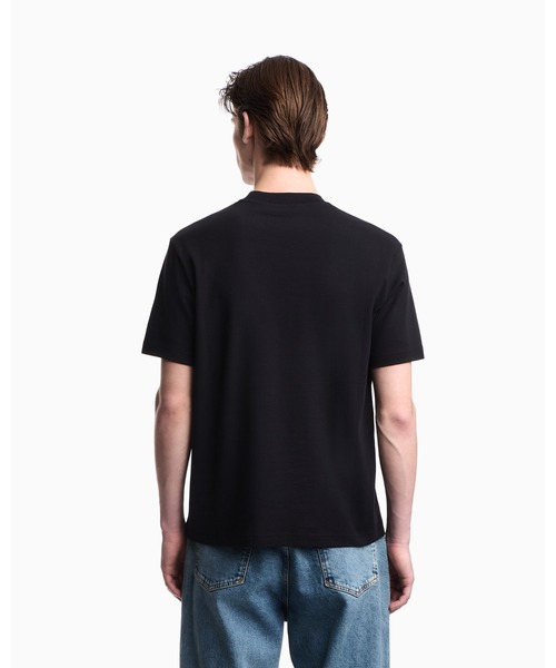 EMPORIO ARMANI（エンポリオアルマーニ）の「【エンポリオ アルマーニ】Icon Tシャツ インターロックジャージー 刺繍（Tシャツ/カットソー・メンズ・ベージュ系1/ネイビー/ベージュ系その他・X-SMALL/LARGE/X-LARGE/SMALL/MEDIUM/XX-LARGE）」の6枚目の写真
