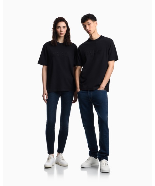 EMPORIO ARMANI（エンポリオアルマーニ）の「【エンポリオ アルマーニ】Icon Tシャツ インターロックジャージー 刺繍（Tシャツ/カットソー・メンズ・ベージュ系1/ネイビー/ベージュ系その他・X-SMALL/LARGE/X-LARGE/SMALL/MEDIUM/XX-LARGE）」の12枚目の写真