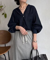 DouDou | GOLDボタンVVシャツ(シャツ/ブラウス)