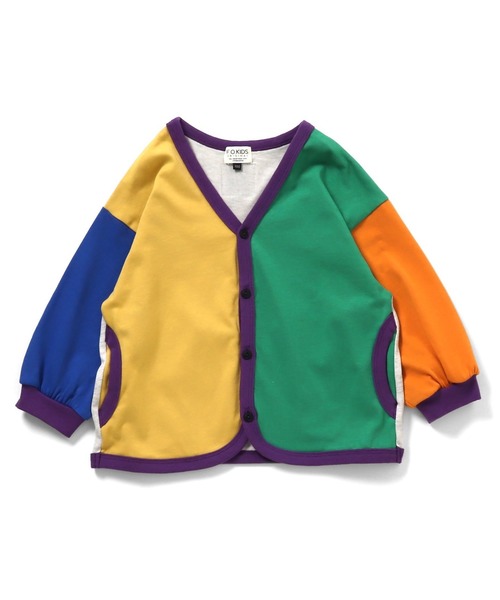 F.O.KIDS（エフオーキッズ）の「F.O.KIDS/エフオーキッズ UVカットカーディガン 2026年 夏 夏服（カーディガン/ボレロ・キッズ・チャコール/レッド/レインボー/ブルー・120/130/140）」の4枚目の写真