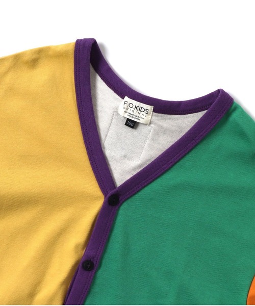 F.O.KIDS（エフオーキッズ）の「F.O.KIDS/エフオーキッズ UVカットカーディガン 2026年 夏 夏服（カーディガン/ボレロ・キッズ・チャコール/レッド/レインボー/ブルー・120/130/140）」の6枚目の写真
