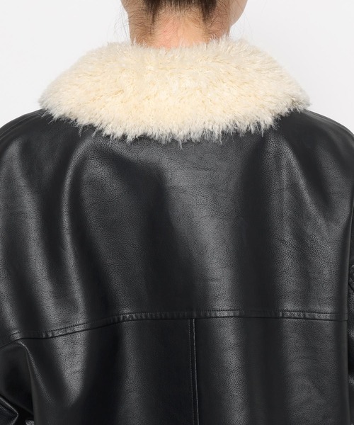 LOWRYS FARM(ローリーズファーム)の「エリファーレザーブルゾン 636406(ブルゾン・レディース・ブラック・FREE)」の18枚目の写真