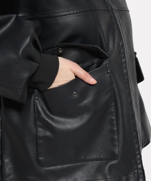 LOWRYS FARM(ローリーズファーム)の「エリファーレザーブルゾン 636406(ブルゾン・レディース・ブラック・FREE)」の21枚目の写真