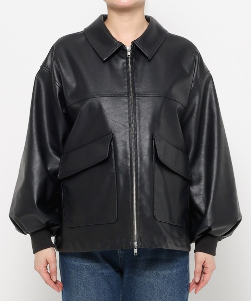 ファーブルゾン　ローリーズファーム　新品未使用　今季新作 エリファーレザーブルゾン 636406（ブルゾン）｜LOWRYS FARM