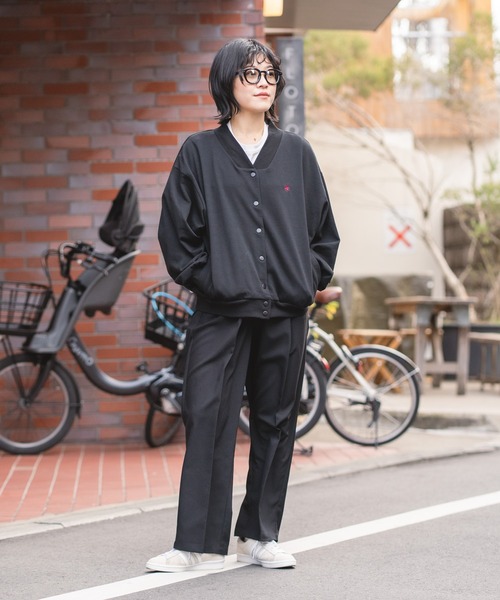 BEVERLY HILLS POLO CLUB(ビバリーヒルズポロクラブ)の「【BEVERLY HILLS POLO CLUB/ビバリーヒルズポロクラブ】【首元すっきり・体型カバー】ミニ裏毛 Vネックカーディガン ルーズシルエット 着痩せ(カーディガン/ボレロ・レディース・ライトグリーン/ライトグレー/ブラック・LARGE/MEDIUM)」の20枚目の写真