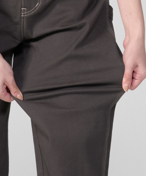 KRIFF MAYER Lady's Collection(クリフメイヤーレディースコレクション)の「楽のびストレートペインターパンツ(その他パンツ・レディース・オリーブ/ベージュ/チャコール・LARGE/MEDIUM)」の5枚目の写真