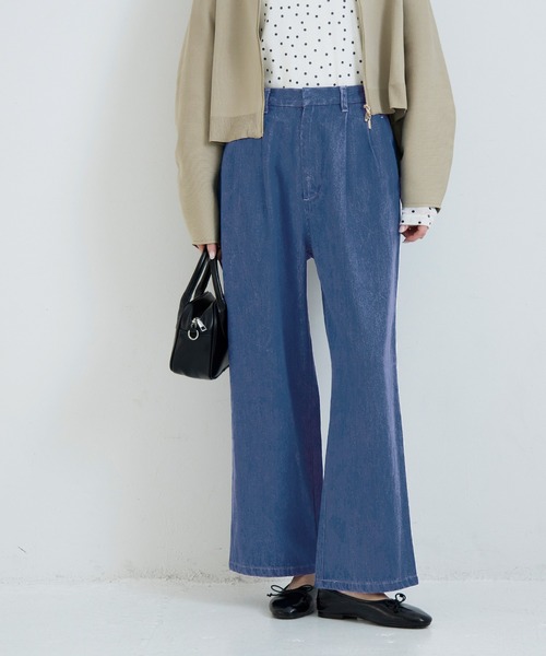 coca(coca)(コカ)の「とろみデニムタックパンツ(その他パンツ・レディース・ブルー/インディゴブルー・L/M/S)」の5枚目の写真