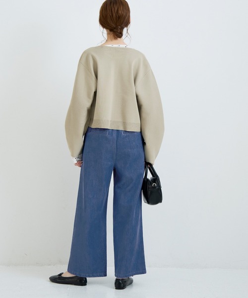 coca(coca)(コカ)の「とろみデニムタックパンツ(その他パンツ・レディース・ブルー/インディゴブルー・L/M/S)」の6枚目の写真