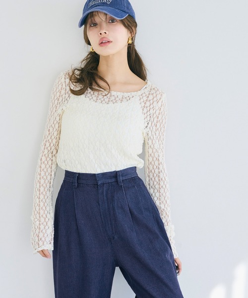 coca(coca)(コカ)の「とろみデニムタックパンツ(その他パンツ・レディース・ブルー/インディゴブルー・L/M/S)」の11枚目の写真