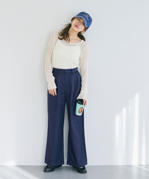 coca(coca)(コカ)の「とろみデニムタックパンツ(その他パンツ・レディース・ブルー/インディゴブルー・L/M/S)」の13枚目の写真