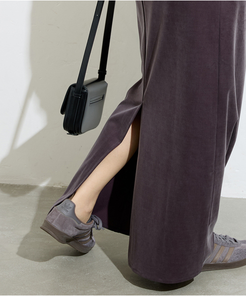 JOURNAL STANDARD（ジャーナルスタンダード）の「《追加》フィブリルキュプラジャージーマキシスカート（スカート・レディース・ブラウン/ブラック・FREE）」の10枚目の写真