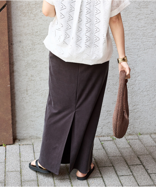 JOURNAL STANDARD（ジャーナルスタンダード）の「《追加》フィブリルキュプラジャージーマキシスカート（スカート・レディース・ブラウン/ブラック・FREE）」の17枚目の写真