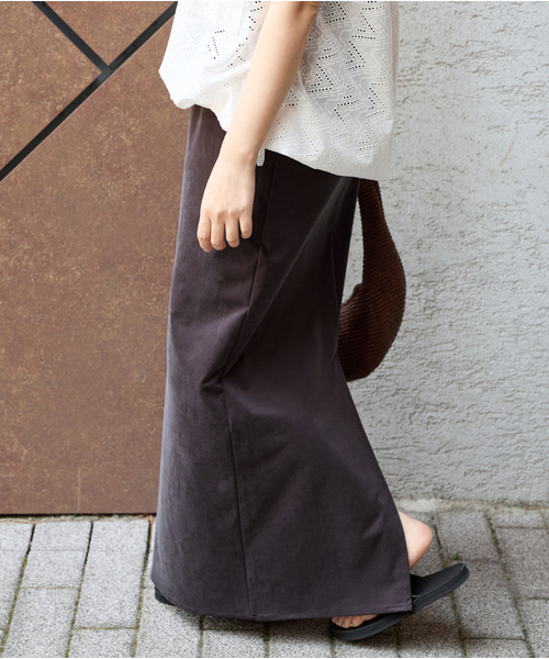 JOURNAL STANDARD（ジャーナルスタンダード）の「《追加》フィブリルキュプラジャージーマキシスカート（スカート・レディース・ブラウン/ブラック・FREE）」の19枚目の写真