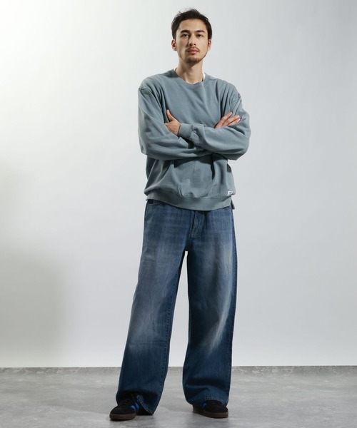 BAYFLOW(ベイフロー)の「コットンリネンバギーデニムパンツ(デニムパンツ・メンズ・ダークブルー/ブルー・LARGE/MEDIUM)」の5枚目の写真