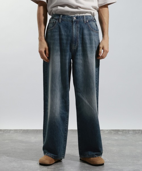 BAYFLOW(ベイフロー)の「コットンリネンバギーデニムパンツ(デニムパンツ・メンズ・ダークブルー/ブルー・LARGE/MEDIUM)」の3枚目の写真