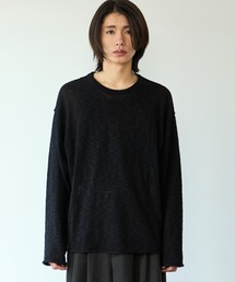 SINSS（シンス）の「Slub crew neck LS T-shirt / スラブクルーネックロングスリーブT（ニット/セーター）」