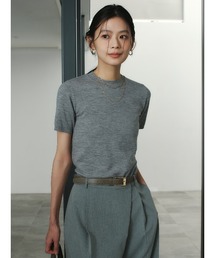 anuans | ハーフスリーブニットプルオーバー(その他トップス)