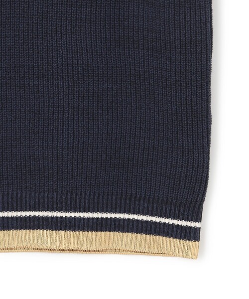 J.PRESS YORK STREET(ジェイプレスヨークストリート)の「【UNISEX】チルデンニット ベスト(ベスト・メンズ・アイボリー系/ネイビー系・LARGE/MEDIUM/SMALL)」の6枚目の写真