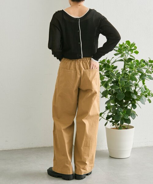 ear PAPILLONNER(イアパピヨネ)の「ラメラインカーディガン【SUM1 STYLE】(カーディガン/ボレロ・レディース・ライトグレー/ブラック・FREE)」の5枚目の写真