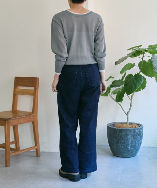 ear PAPILLONNER(イアパピヨネ)の「ラメラインカーディガン【SUM1 STYLE】(カーディガン/ボレロ・レディース・ライトグレー/ブラック・FREE)」の19枚目の写真