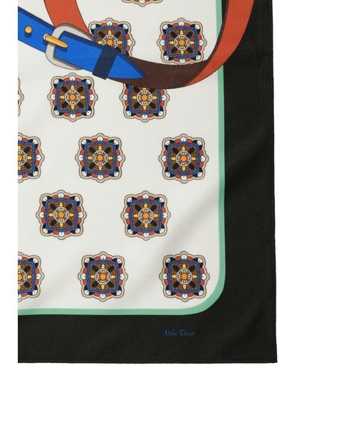 Mila Owen（ミラオーウェン）の「ベルトモチーフ柄スカーフ（バンダナ/スカーフ・レディース・オレンジ/グリーン・F）」の8枚目の写真