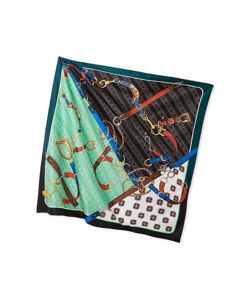 Mila Owen（ミラオーウェン）の「ベルトモチーフ柄スカーフ（バンダナ/スカーフ・レディース・オレンジ/グリーン・F）」の16枚目の写真