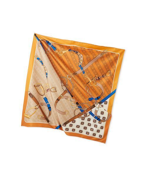 Mila Owen（ミラオーウェン）の「ベルトモチーフ柄スカーフ（バンダナ/スカーフ・レディース・オレンジ/グリーン・F）」の17枚目の写真