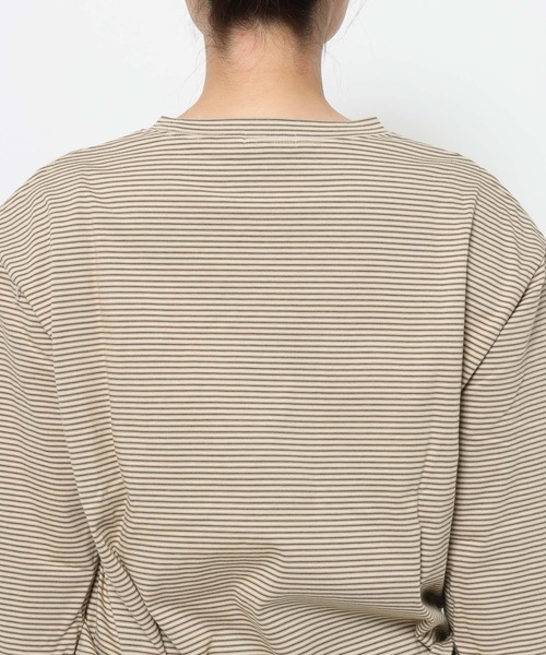 LOWRYS FARM(ローリーズファーム)の「マルチボーダーBIGショルダープルオーバー 638376(Tシャツ/カットソー・レディース・ネイビー/ベージュ・FREE)」の9枚目の写真