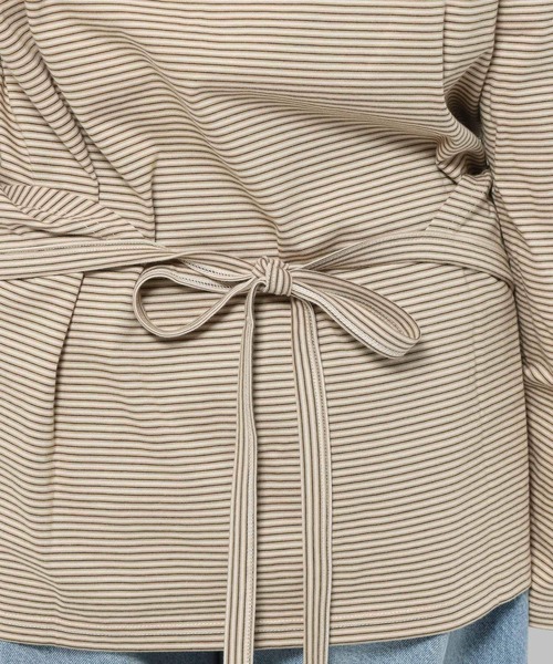 LOWRYS FARM(ローリーズファーム)の「マルチボーダーBIGショルダープルオーバー 638376(Tシャツ/カットソー・レディース・ネイビー/ベージュ・FREE)」の10枚目の写真