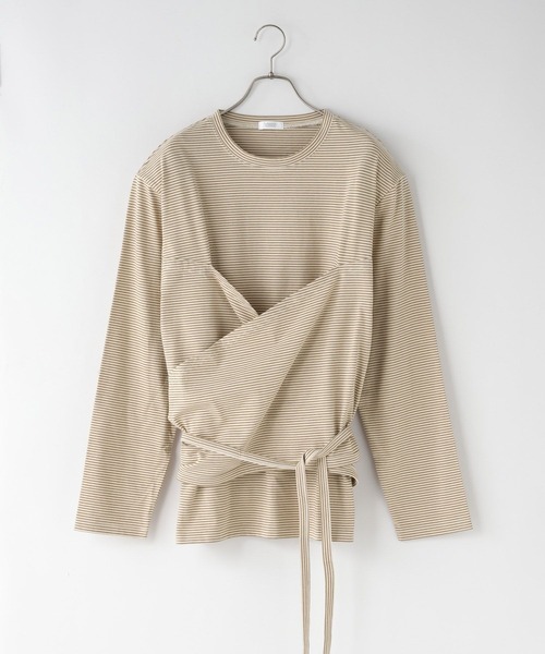 LOWRYS FARM(ローリーズファーム)の「マルチボーダーBIGショルダープルオーバー 638376(Tシャツ/カットソー・レディース・ネイビー/ベージュ・FREE)」の12枚目の写真