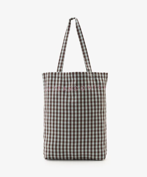 Afternoon Tea(アフタヌーンティー)の「ギンガムチェックトートバッグM(トートバッグ・レディース・グリーン・ONE SIZE)」の1枚目の写真