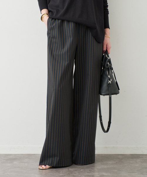 Deuxieme Classe（ドゥーズィエムクラス）の「Effortless Wool ストライプパンツ（その他パンツ・レディース・ダークブルー・38/36/34）」の2枚目の写真