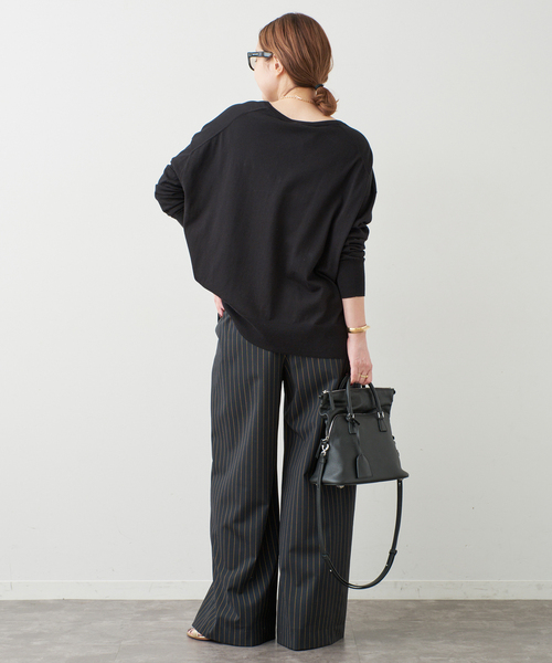 Deuxieme Classe（ドゥーズィエムクラス）の「Effortless Wool ストライプパンツ（その他パンツ・レディース・ダークブルー・38/36/34）」の7枚目の写真