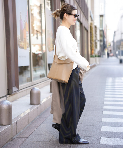 Deuxieme Classe（ドゥーズィエムクラス）の「Effortless Wool ストライプパンツ（その他パンツ・レディース・ダークブルー・38/36/34）」の9枚目の写真