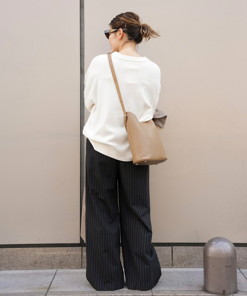 Deuxieme Classe（ドゥーズィエムクラス）の「Effortless Wool ストライプパンツ（その他パンツ・レディース・ダークブルー・38/36/34）」の12枚目の写真