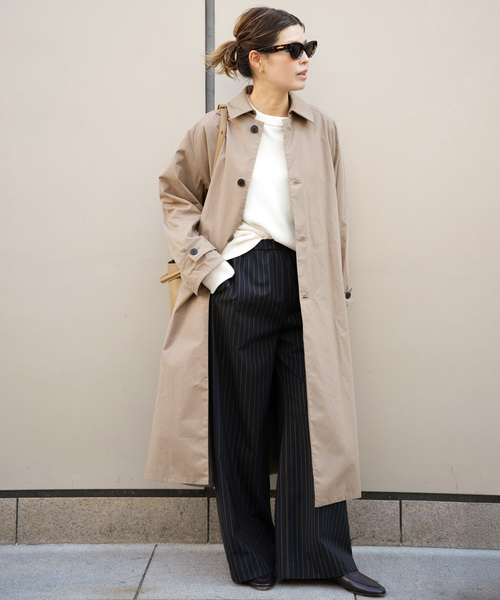 Deuxieme Classe（ドゥーズィエムクラス）の「Effortless Wool ストライプパンツ（その他パンツ・レディース・ダークブルー・38/36/34）」の13枚目の写真