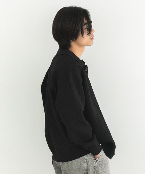 CRAFT STANDARD BOUTIQUE(クラフトスタンダードブティック)の「柄編みニットシャツカーディガン(カーディガン/ボレロ・メンズ・テラコッタ/ブラック/チャコールグレー・L/M)」の18枚目の写真