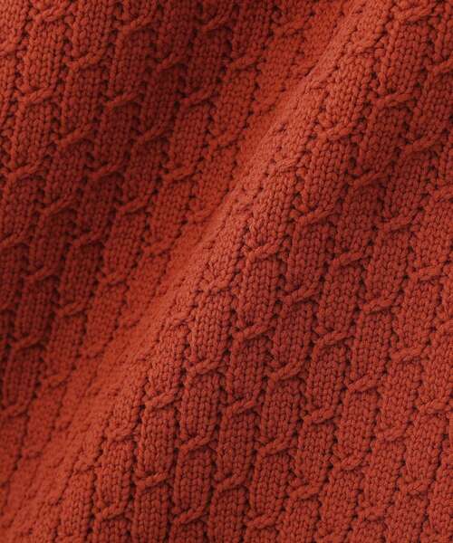 CRAFT STANDARD BOUTIQUE(クラフトスタンダードブティック)の「柄編みニットシャツカーディガン(カーディガン/ボレロ・メンズ・テラコッタ/ブラック/チャコールグレー・L/M)」の10枚目の写真