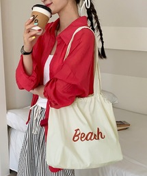 NANEA（ナネア）の「ドローコード付き配色ロゴトートバッグ（トートバッグ）」