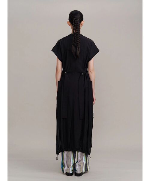 UN3D.（アンスリード）の「ROUND PARTS SHEER LONG SH / ラウンドパーツシアーロングシャツ（シャツ/ブラウス・レディース・ブラック/ホワイト・FREE）」の5枚目の写真