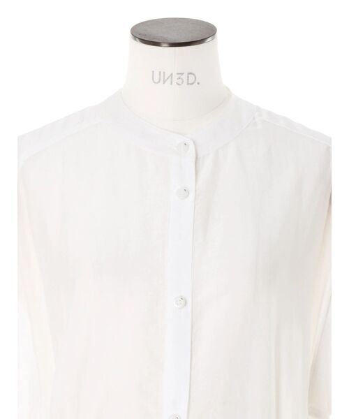 UN3D.（アンスリード）の「ROUND PARTS SHEER LONG SH / ラウンドパーツシアーロングシャツ（シャツ/ブラウス・レディース・ブラック/ホワイト・FREE）」の18枚目の写真