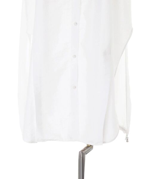 UN3D.（アンスリード）の「ROUND PARTS SHEER LONG SH / ラウンドパーツシアーロングシャツ（シャツ/ブラウス・レディース・ブラック/ホワイト・FREE）」の21枚目の写真