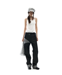 Metal Denim Pants / Black